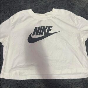 Nike White Tee with Black Logo